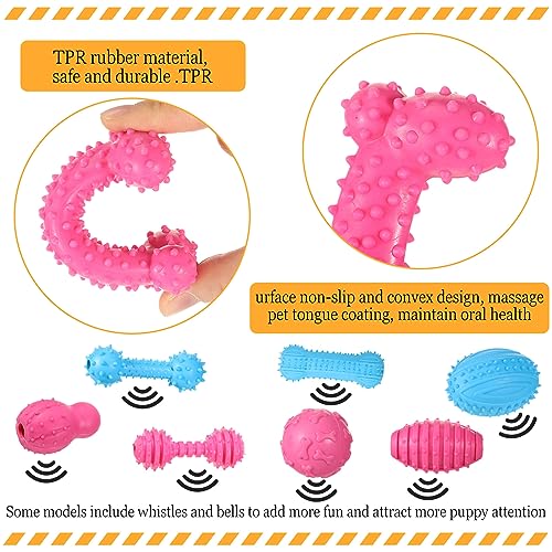 Jenaai 50 Pack Teething Toys for Puppies, Soft Chew Dog Set Small Dogs