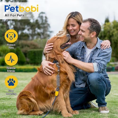 Petbobi Dog Tie Out Cable and Stake, 40ft Heavy Duty Dog Leads for Yard - color: Blue, size: 40 ft (120 lbs)