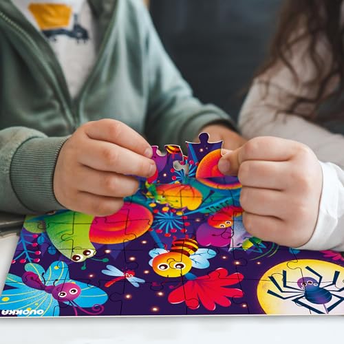 30 Pieces Puzzles for Kids Ages 3-5 – 4 Jigsaw Toddler Puzzles Ages 4-6 - color: Dinosaur & Animals