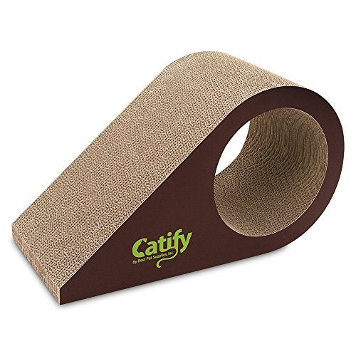 Best Pet Supplies Catify Corrugated Cardboard Cat Scratcher - Droplet - color: Droplet