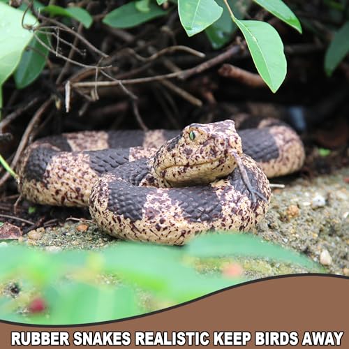 Upitry Rubber Snakes Fake Snake - Rattlesnake Realistic Keep Birds Away - style: 1PCS Soft Rattlesnake