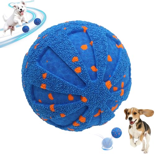 Interactive Dog Toys, Automatic Moving Dog Balls Self Rolling Vibrating Bouncing Ball for Dogs Medium & Large E-TPU Smart Dog Toys Stimulating for Boredom-Blue