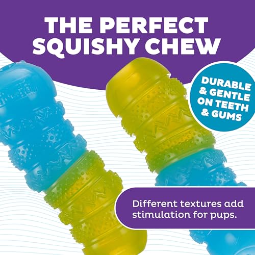 Outward Hound Gummiez Worm Dog Toy & Treat Stuffer, 6″ x 2″ Cherry-Scent Interactive Chew for Dogs, Helps Clean Teeth, Promote Healthy Gums & Mental Enrichment, Reduce Boredom & Support Dental Health - color: Gummiez Worm