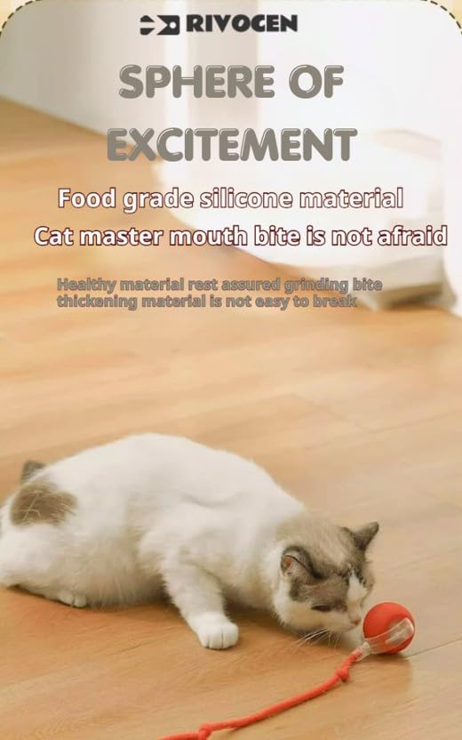 Indoor Cat Interactive Toy 360-degree Automatic Rolling Toy with Floor Flashing and Random Rolling for Cats and Dogs. Continuous Excitement, Fun and Stimulation for Your Cats and Dogs (Green)