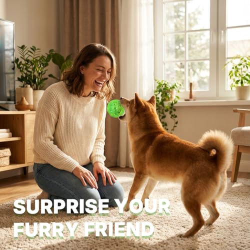Dog Toy Balls, Dog Ball with Built-in Rope Toys, Dog Chew Toy for Boredom - color: Jungle Vine