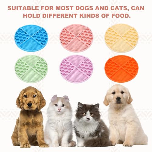 Slow Feeder Dog Bowls, Anti-Choking, Mint Green, Dia: 6.3" - color: Macaron Colors - Mint Green, size: Diameter: 6.3"