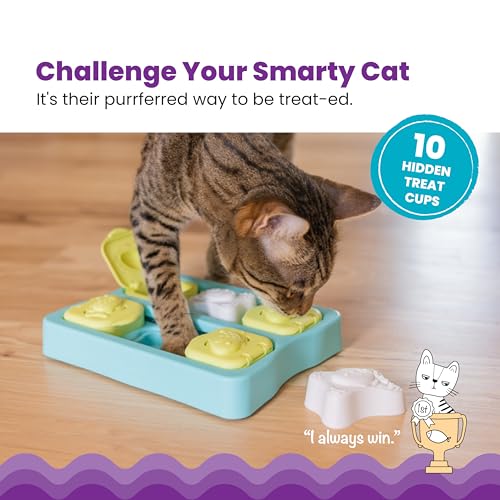 Catstages Nina Ottosson Kitty Cube Puzzle Cat Toy Treat Puzzle, 8.7"