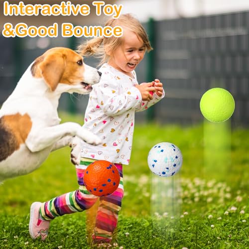 Jenaai 12 Pcs Dog Balls for Aggressive Chewers, Bright Color - color: Bright Color