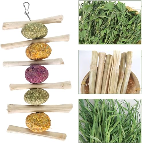 28 PCS Natural Chew Toys for Small Animals Teeth Grinding - color: 28 PCS