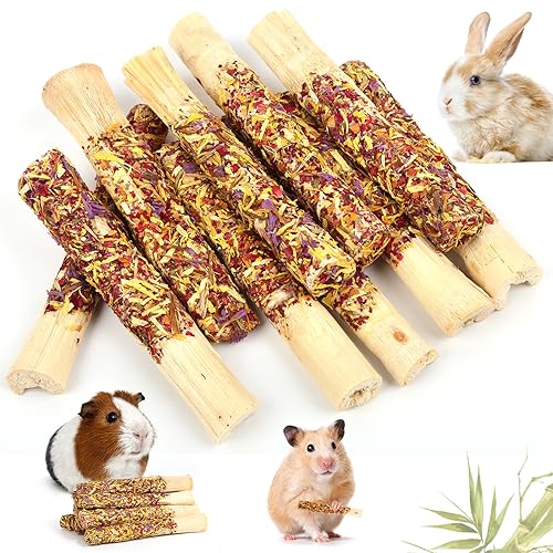 Abizoo Natural Rabbit Chew Toys, Sweet Bamboo, 10 Sticks