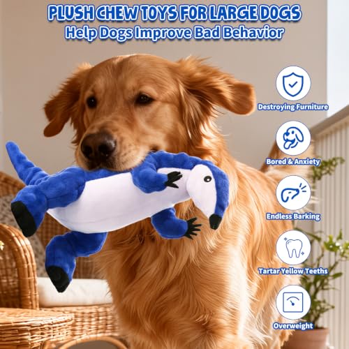 loncoldy Plush Chew Toys for Dogs Tough Squeaky Dog Toys Stuffed Animals Plush Dog Toy for Puppy Small Medium Dogs to Keep Them Busy