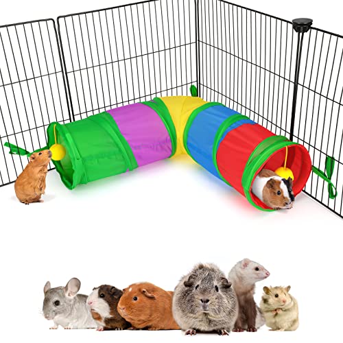 YUEPET Corner Guinea Pig Tunnel, Bunny Tunnel, Small Animal Tubes & Tunnels