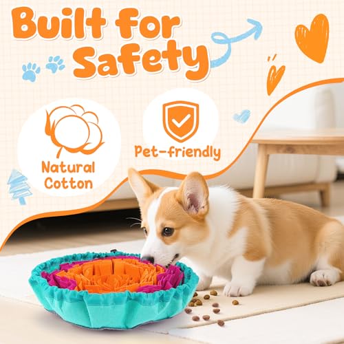 KIPRITII Snuffle Mat for Dogs & Dog Lick Mat for Small & Medium Dogs