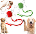 2 Packs New Electric Dog Ball Toy for Cat,360° Smart Automatic Interactive Rolling Dog Smart Pet Toy Ball,Gift for Kids - color: red&green