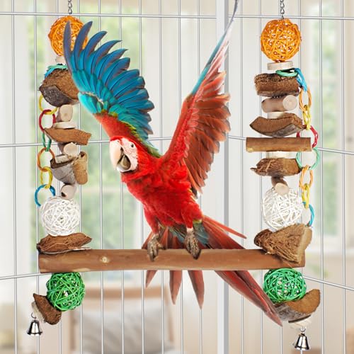 Large Bird Toys,Bird Toys for Parrots,23" for Medium Large Birds - color: Bird Stand