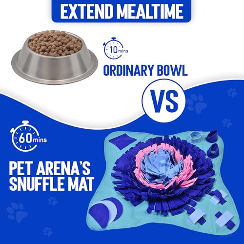 PET ARENA Large Sniffing Mat 25 x 25 Inch Interactive Feeding Toy - color: Large Multicolour