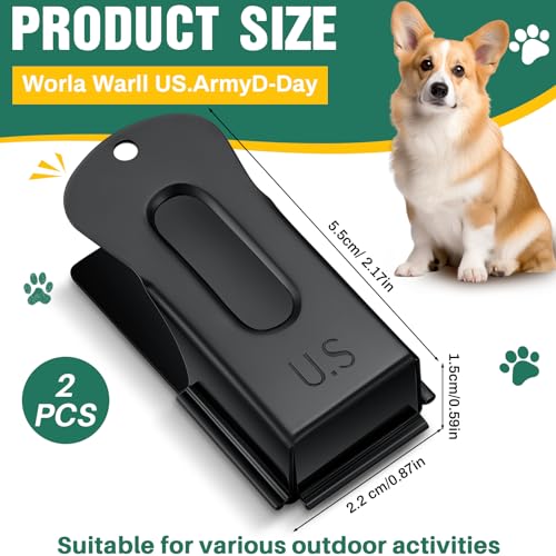 2 Pcs Dog Training Clicker Brass Cricket for Dogs Cats, Black - color: Black