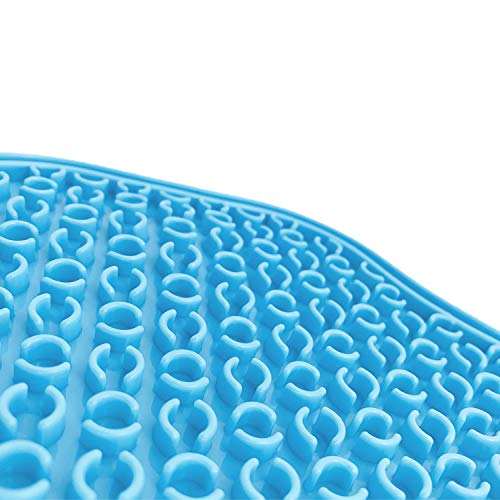 PetDreamHouse PAW 2-in-1 Slow Feeder Interactive Bowl and Removable Lick Mat Pad for Dogs, Puppies or Cats Plate Food Treats Controls Fast Eating Anti Bloating - Blue
