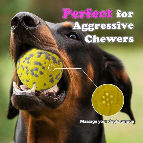 E-TPU Dog Balls, Tough High-Bounce Floating Fetch Toys, 2 Sizes - color: White & Yellow (2-Pack), size: Small (2.5" diameter)