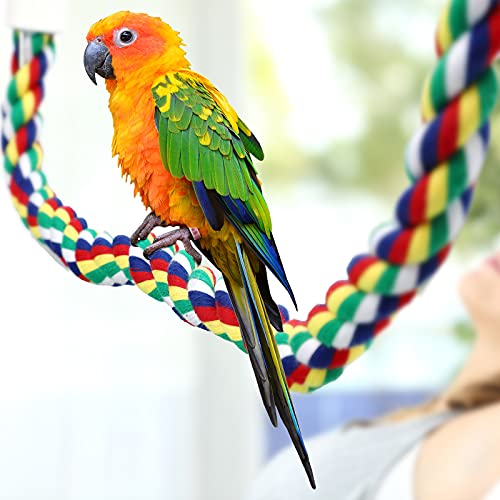 2 Pcs Bird Rope Perches Climbing Rope Bird Cage Accessories, 21.6 Inch - size: 21.6 Inch