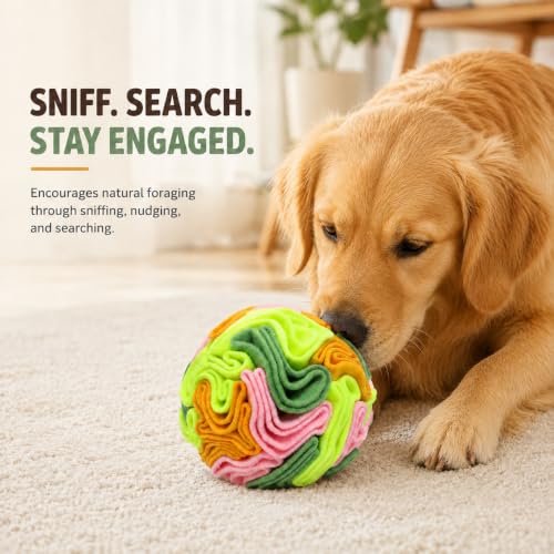 Vibrant Snuffle Ball for Dogs, Playful Color-Mix Slow Feeder Toy, Eye-Catching Interactive Puzzle for Mental Enrichment, Indoor Fun for Small Medium Large Dogs - color: Multi-colored, size: Medium