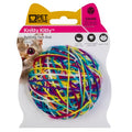 Pet Zone Rattling Yarn Ball Cat Toy, Colorful Rolling, for Indoor Playtime