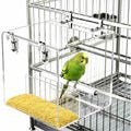Hanging No Mess Bird Feeder for Cage, Transparent Acrylic Bird Feeder Cage - size: 6.3"L x 6.3"W x 6.3"H