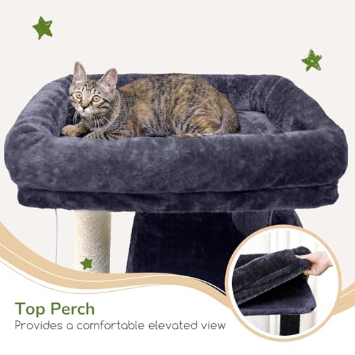 Globlazer F70 Pro Heavy Duty Cat Tree Tower for Indoor Cats Large Adult - color: Dark Grey