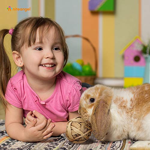 Niteangel Natural Chew Activity Toys: Meets Small Pet Chewing Needs & Mood - color: 3 Balls