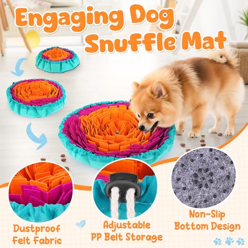 KIPRITII Snuffle Mat for Dogs & Dog Lick Mat for Small & Medium Dogs