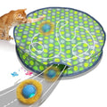 Giociv Interactive Cat Toys Ball Fast Rolling in Pouch, Motion Activate Chirping Cat Toy Hide and Seek Mouse Catching Game (Green Polka dot) - color: Green polka dot