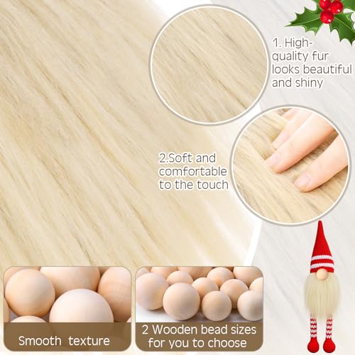 Tudomro 45 Pcs Halloween Gnome Beards Nose for Crafting White, Beige, Brown - color: White,beige,brown