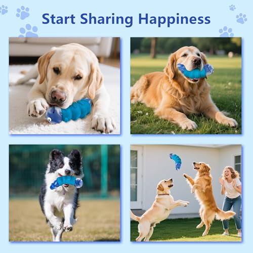 Indestructible Dog Toys for Aggressive Chewers, Tough Toy - color: Blue