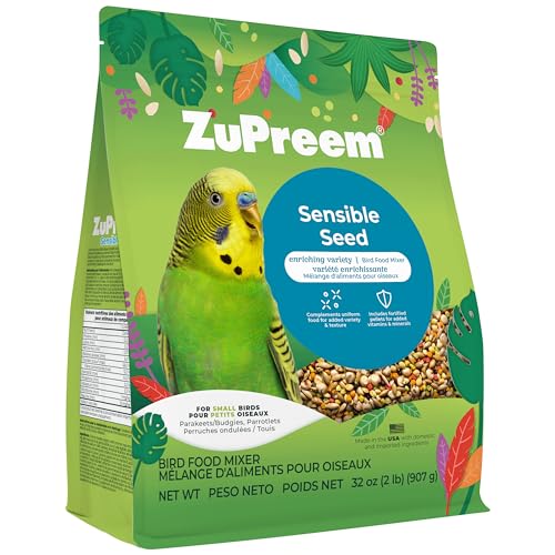 ZuPreem Sensible Seed Parakeet & Budgie Food, Variety Mixer, Small, 2 lb - size: 2 Pound (Pack of 1)