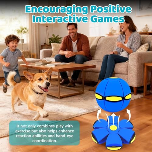 Magic Ball, Magic Flying Saucer, Parent-Child Interactive, Dual-Mode Switching, with 6 Lights - color: Green