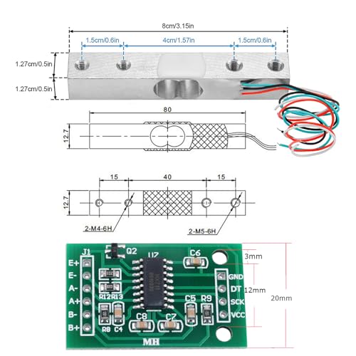 Load Cell 10kg loadcell Load Cells kit Load Cells Weight Sensor + HX711 A/D Weighing Sensor Module 2sets for DIY Kitchen Scale