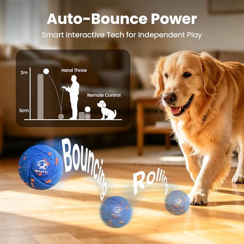 IPX7 Waterproof, Smart Chase Pet Toy Ball for Medium and Large Dogs