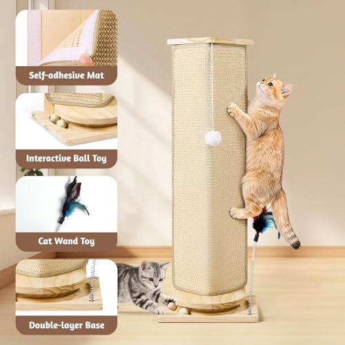 Couch Corner Cat Scratcher, 31'' Tall Cat Scratching Post