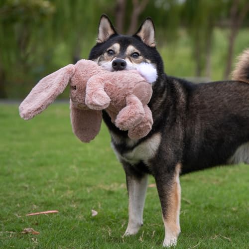 Best Pet Supplies Bunny Buddy Squeaky Plush Dog Toy - Mauve, Small - color: Bunny (Mauve), size: Small