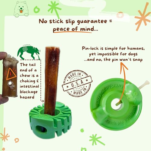 Bully Stick Holder for Dogs (SafetyChew, 1 Regular 6" Bully Stick, <16 lbs) - size: Small | Less Than 16 lbs