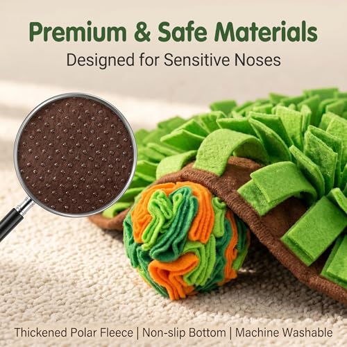 Dog Snuffle Mat & Ball Set – Dog Interactive Feeding Training Kit Snuffle mat for Dogs – Natural Foraging, Boredom Relief, Slow Feeder – Indoor/Outdoor Nose Work – Snuffle mat for Small to Large Dogs