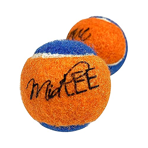 Midlee Squeaky Mini Tennis Ball for Dogs 1.5"- Pack of 12 (Orange/Blue) - color: Orange