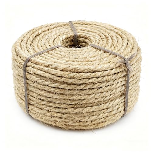 164 Feet Sisal Rope for Cat Tree & Scratching Post Replacement - color: 1/6 inch (4mm) Natural Color