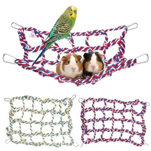 2 Pcs Rat Cage Accessories Rat Climbing Rope Net Toy for Cage