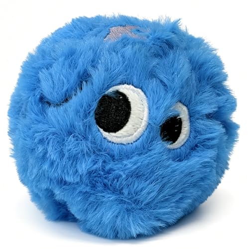 Squeaky Plush Ball Dog Toys for Small Medium Dogs, 3'' Soft Fuzz Ball - color: Blue-Berry Dog