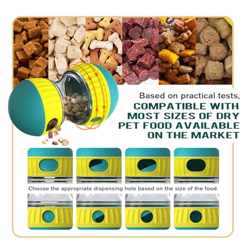 Dog Puzzle Toy Adjustable Treat Dispensing Ball Fun Slow Feeder - color: Green