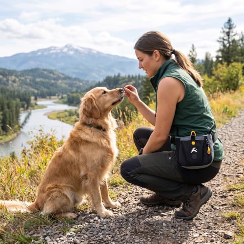 OllyDog Backcountry Day Bag | Dog Training Treat Pouch | Eco-Friendly Recycled Fabric Fanny Pack with Zipper Closure, Built-in Poop Bag Dispenser & Adjustable Waist Belt (Castle Rock) - color: Castle Rock