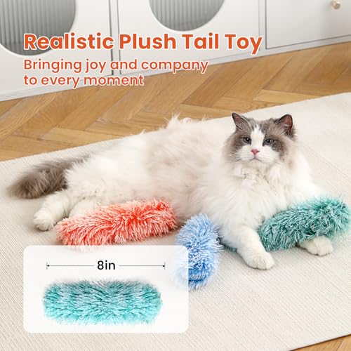 Cat Toys, 3 Pack Crinkle Catnip Pillow Toys for Indoor Cats - color: Blue Orange Green