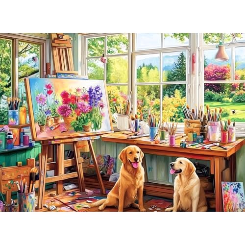 500 Piece Puzzles for Adults, Charming Art Studio Jigsaw Puzzles 500 Pieces - color: Art Studio
