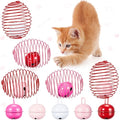 Jecery 5 Pcs Cat Toys Spring,Bell,Pink Red - color: Pink Red, size: Bell